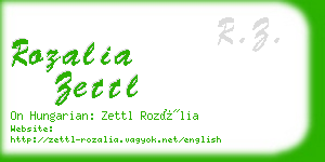 rozalia zettl business card